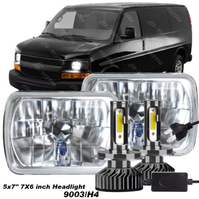 5x7'' 7x6'' LED Headlight H4 9003 High-Low For Chevrolet Express 2500 2007