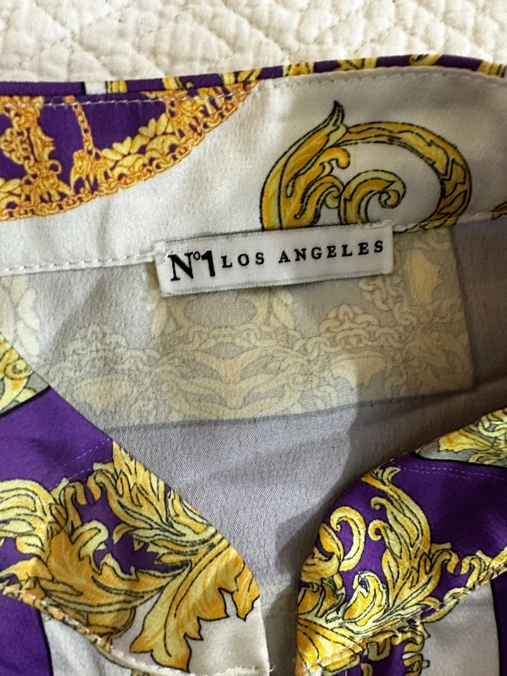 No. 1 Los Angeles purple print ROMPER women's M Foto 2 de 2