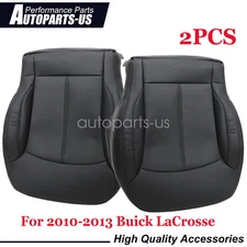 Perforated Driver+Passenger Bottom Black Seat Cover For 2010-2013 Buick LaCrosse