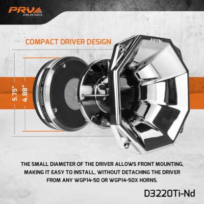 PRV Audio D3220Ti-Nd Titanium Compression Driver for sale online