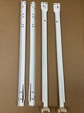 Drawer slides, 23 1/8" cabinet, white, 3/4 ext, P-bend 260 brkt, 23 1/4"