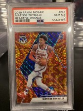 2019 Panini Mosaic 245 Matisse Thybulle Reactive Orange🍊 PSA 10