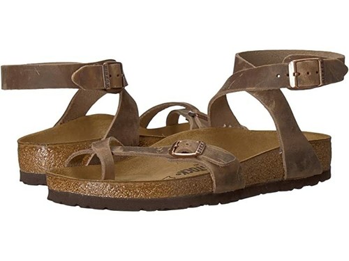 Birkenstock Donna Marrone Tabacco YARA SANDALI N2038 Taglia 40 EU/9 US |  eBay