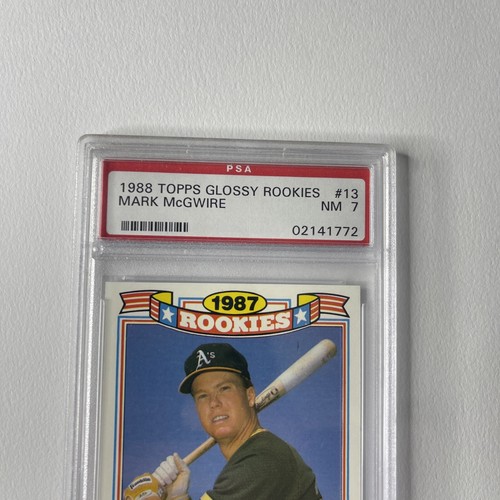 1988 Topps Glossy Mark McGwire Rookies 1987 #13 Athletics PSA 7 NM - Picture 2 of 6