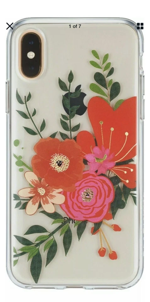 Capa rígida platina para smartphone Apple iPhone XS Max - Flora transparente - Imagem 3 de 3