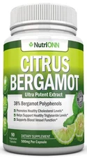 Citrus Bergamot - 500 mg - 90 Vegetarian Capsules - 38% Polyphenols - Natural...