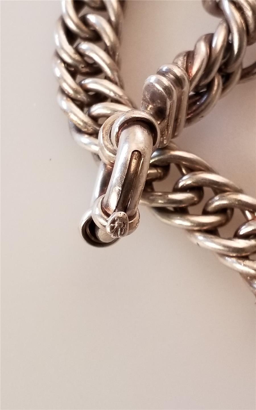 Authentic 925 Striling Silver Chain Bracelet  21c… - image 6