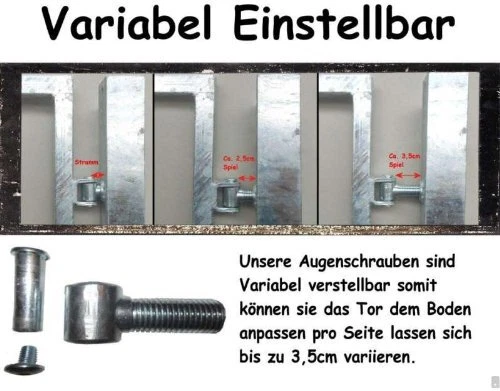 Doppelflügeltor Einfahrtstor Gartentor Matten-Tor Hoftor Anthrazit - Bild 3 von 3