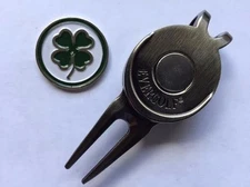 Lucky Irish Clover Golf Ball Marker and Magnetic Divot Tool