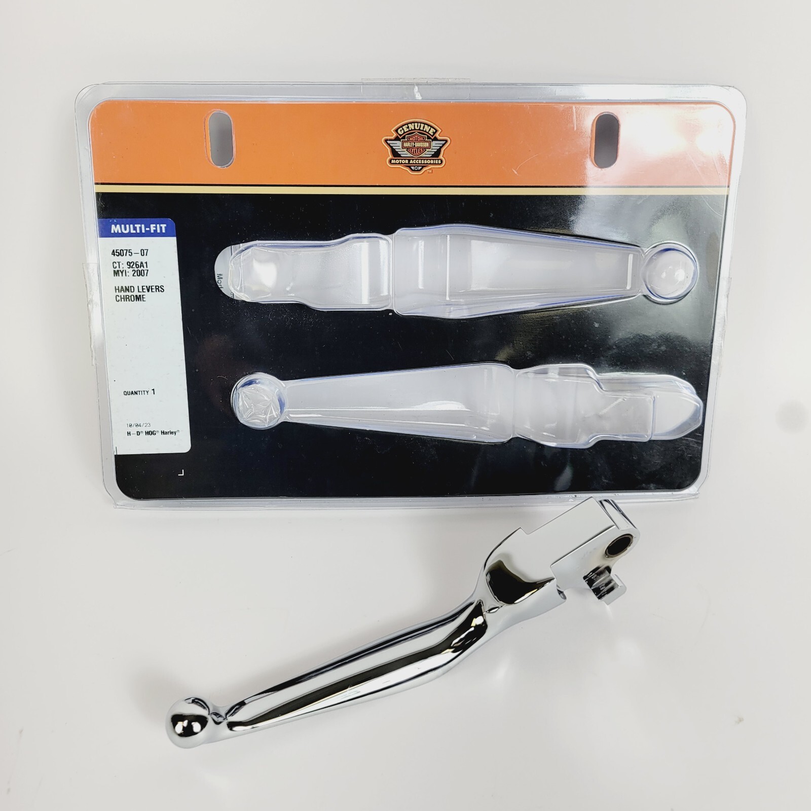 Harley OEM 96-03 XL 96-17 Dyna 96-14 Softail Chrome Brake Lever 45075-07 NOS
