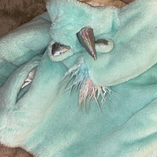 Cat & Jack UNICORN Med Sherpa Hoodie Full Zip Jacket Sweatshirt Coat Mint Green - Bild 9 von 12