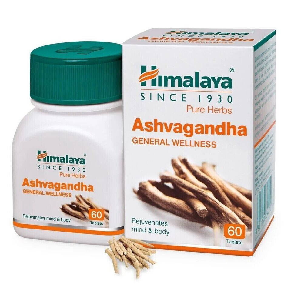 Himalaya Ashwagandha Ashvagandha General Wellness & Immunity 60 TABS FREE SHIP