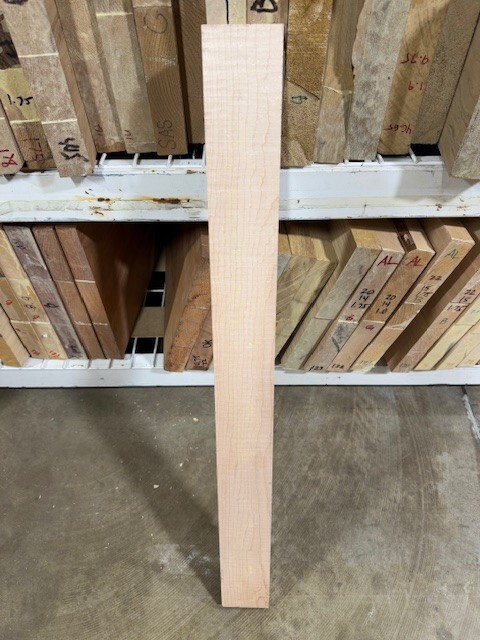 Dense Curly Flame Maple 🍁 Bass Guitar Neck 1.1” X 3.5”x37” Figure KD