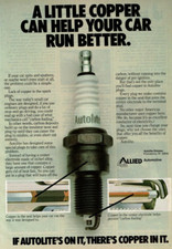 1984 Vintage Print Ad A Little Copper Can Help Your Car Run Better Autolite's On