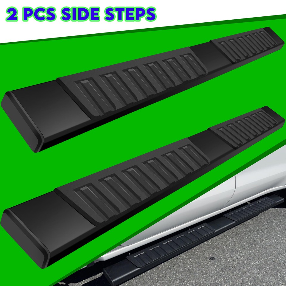 3.5” Black Running Boards For 2024-2025 Toyota Tacoma Double Cab – Curved Nerf Bars W/ Mounting Kit