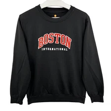 Boston International Mens Sweater Size Small Pullover Black Shein