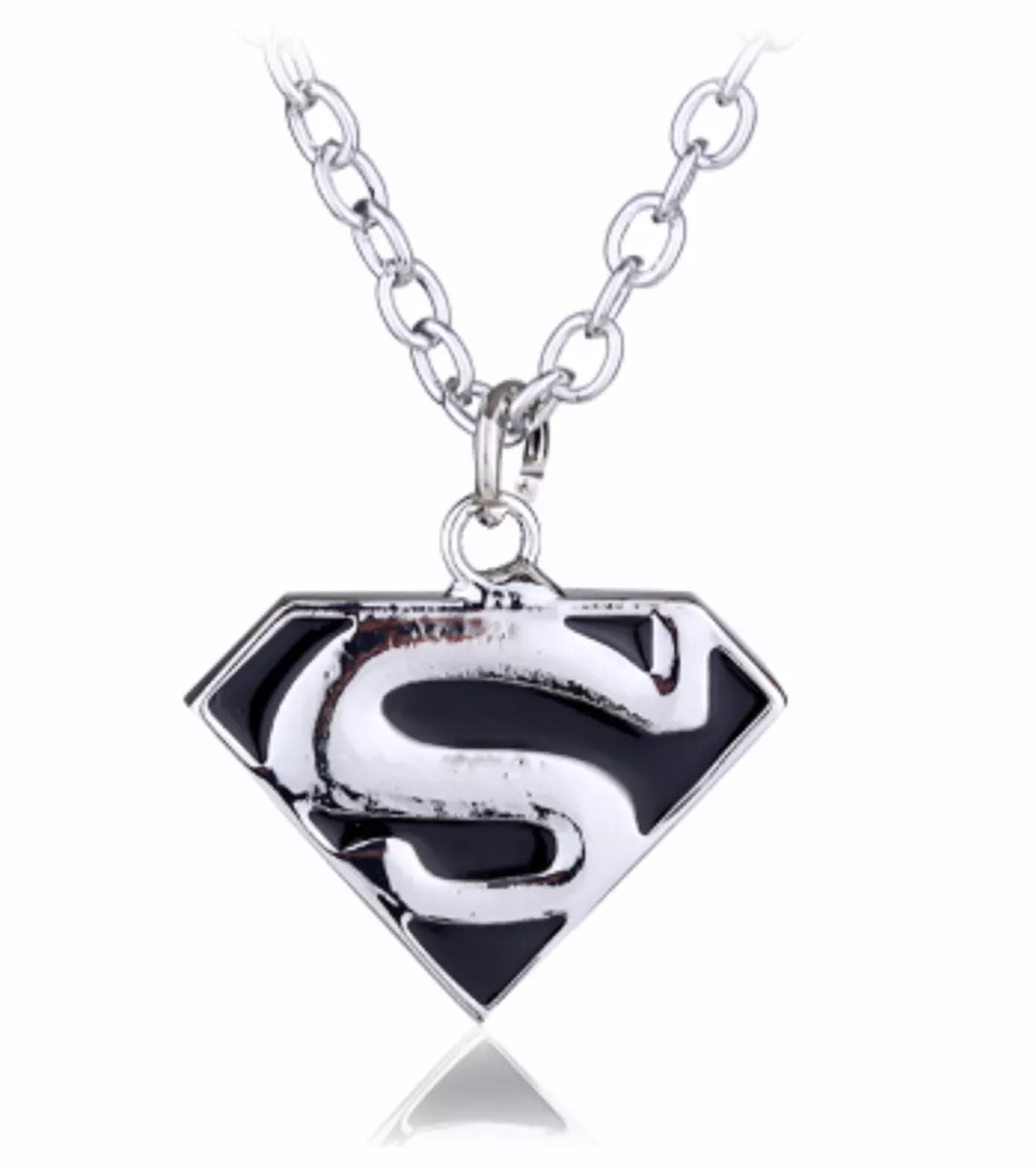 Superman necklace sterling silver deals