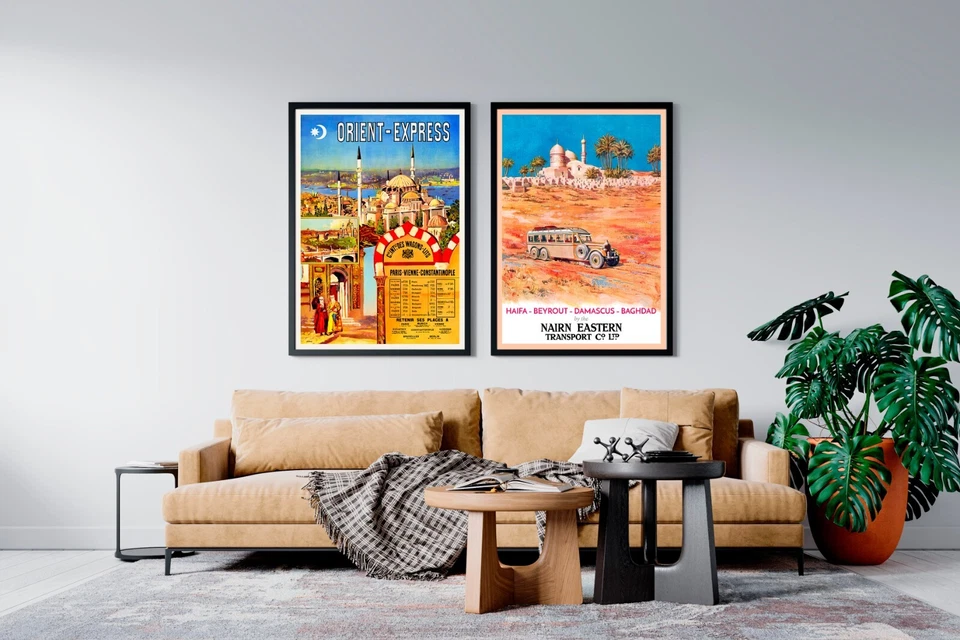 Orient Express, Estambul, Turquía, 1891 — Cartel de viaje retro vintage Foto 2 de 4