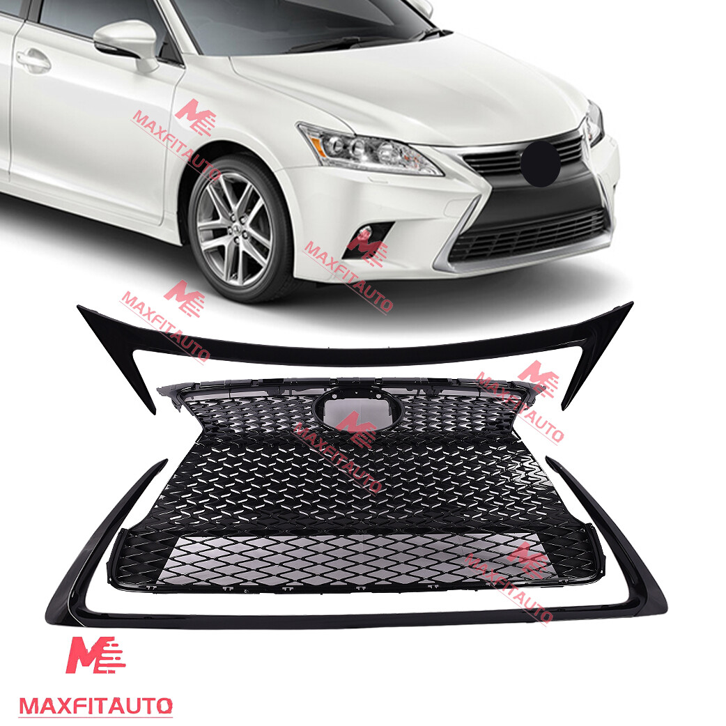 ct200h レクサスCT グリル For 2014-2017 Lexus CT200H F-SPORT FRONT BUMPER GRILLE WITH CHROME
