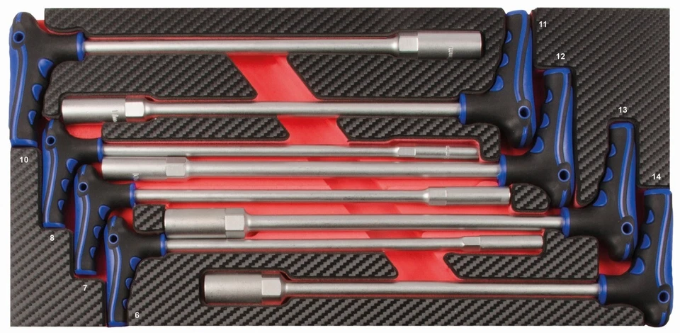 PROJAHN PRÄZISIONSWERKZEUGE GMBH Projahn PROFORM-Werkstattwageneinlage Quergriff-Schraubendreher Außensechskant