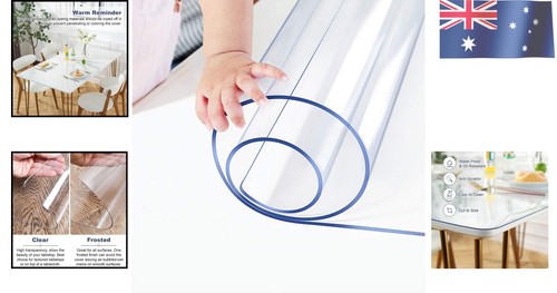 Custom Multi-Size Rectangular Clear Table Protector 1.5mm Thick - 80 x 160 cm - Picture 2 of 9