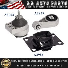 3PC Engine Motor & Transmission Mount for 2000-2004 Ford Focus l4 2.0L DOHC