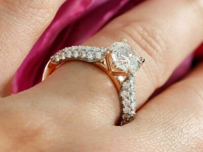 3ct Round Brilliant Cut Lab-Created Diamond Solitaire Ring Rose Gold Plated