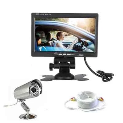 A.R KIT VIDEOSORVEGLIANZA CON MONITOR LCD 7" E TELECAMERA INFRAROSSI CAVO 20 METRI