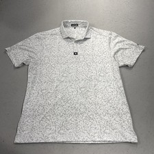 Bad Birdie Polo Shirt Mens XL White Gray Camo Loud Golf Performance Stretch