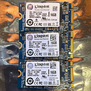 Kingston 16GB mSATA Internal SSD Lot of 3 RBU-SNS4151S3/16G Blue