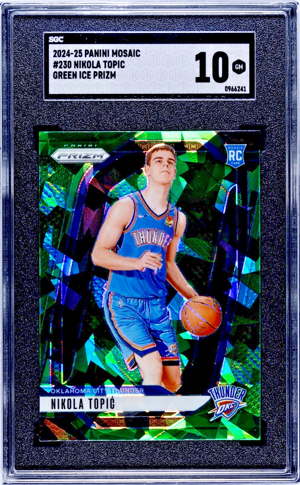2024-25 Panini Prizm - Nikola Topic #230 Green Ice Prizm (RC)