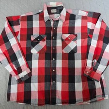 80s FIBEBROTHER Red  Black Vintage Flannel Shirt XXL 