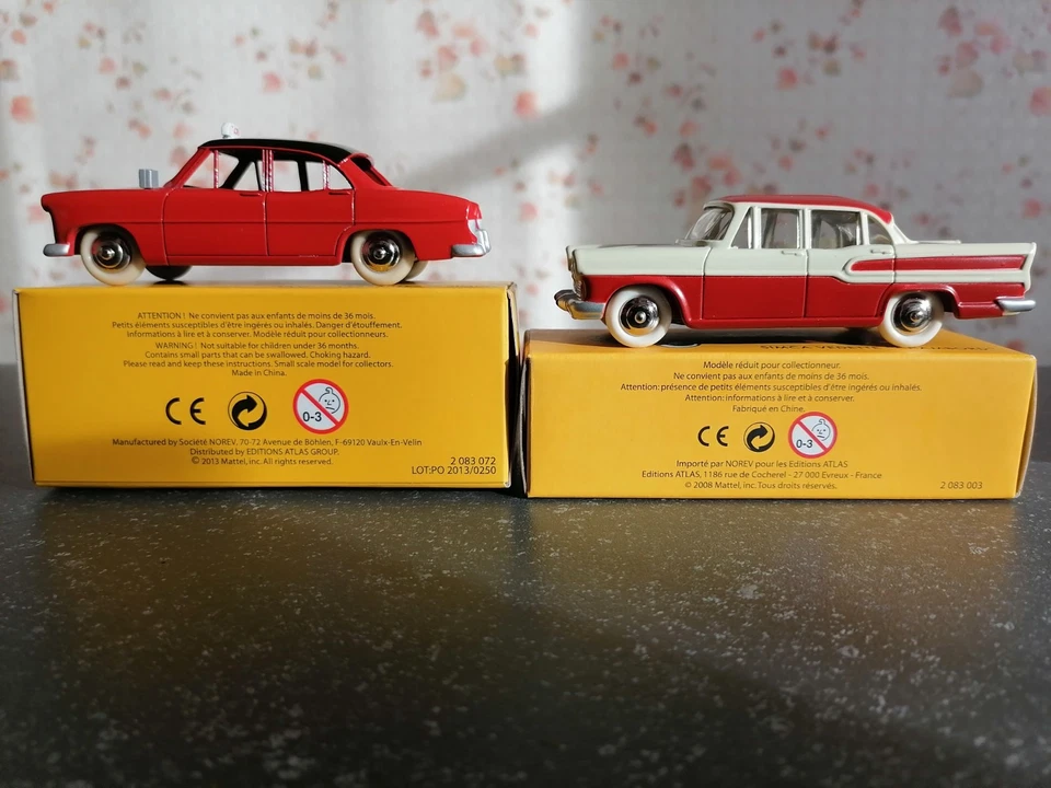 2 DINKY TOYS n°24K et 24ZT SIMCA Vedette Chambord et Taxi "Versailles" Atlas - Photo 3/4