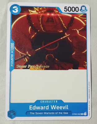 Edward Weevil Chara C Super Pre-Release Stamped - NM - One Piece TCG - ST03-002