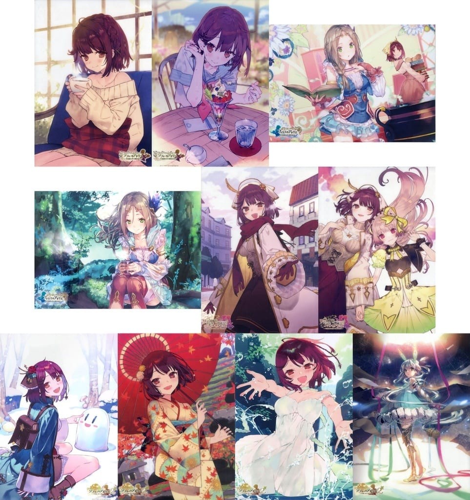 Juego completo de póster transparente Atelier Sophie 10 aniversario lotería en línea premio F A3