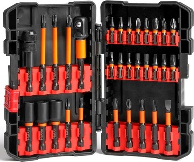 31-tlg. Magnet Schraubendreher Bit Set Sechskant Torx Kreuzschlitz Pozidriv S2 Stahl