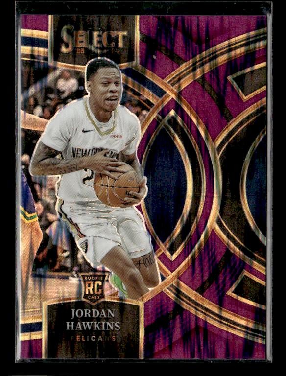2023-24 Panini Select #124 Jordan Hawkins Rookie Purple Flash Prizms /175