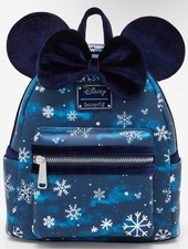 Loungefly Disney Minnie Mouse Velvet Snowflakes Mini Backpack - Exclusive
