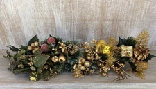 18pc Lot Christmas Wreath Gold Floral Picks Flower Centerpiece Decoration