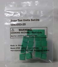 ETA Hand2Mind Math Base 10 Ten Units - Set of 20 Green Foam Math Manipulatives
