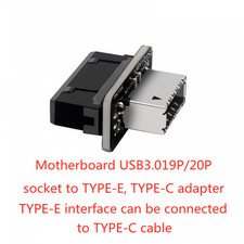 USB 3.0 Internal Header to USB Type C Front Type E Adapter 19P/20P Converter