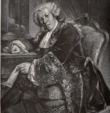 Rococo Baroque Moor Brooding In His Chamber 1892 Original Antique Engraving