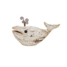 Wooden Whale Decor,Decorative Nautical Whale Rustic Ocean Sea Beach Themed Wh...
