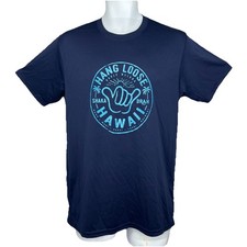 Hawaii Hang Loose T-Shirt/ Men  s M SLIM /Blue HA Athletics 100 Polyester