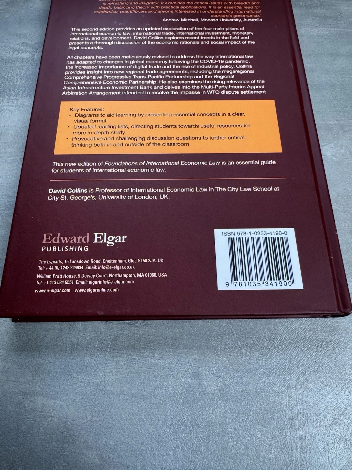 Foundations of International Economic Law by David Collins - 9781035341900 9
