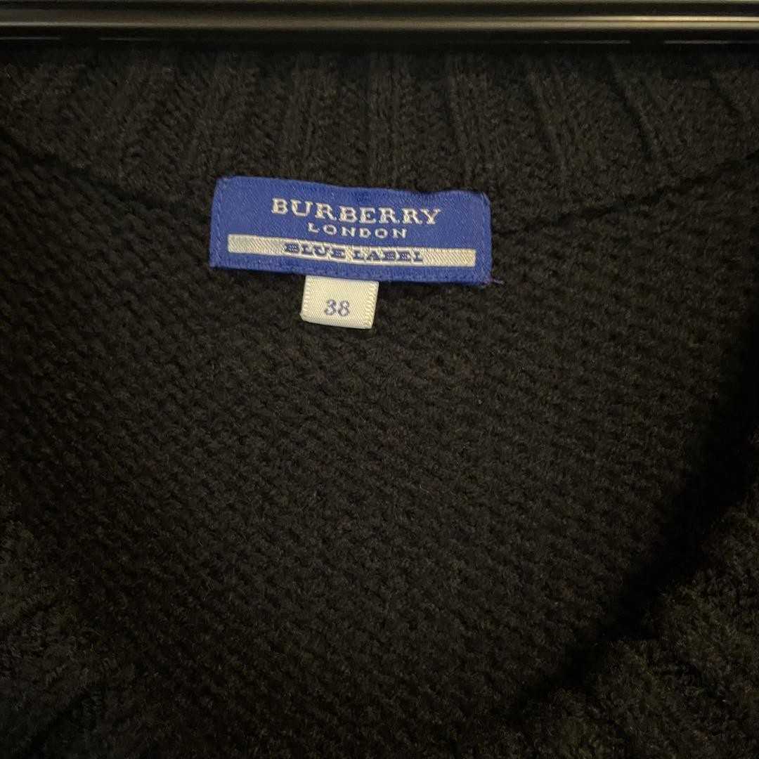 美品/BURBERRY BLUE LABEL/ドレスコート/38/BLACK Authentic Burberry Blue Label dress size 38 black good