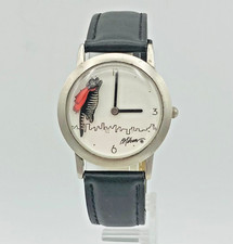 Reloj De Colección Kliban Super Cat Mujer Cuarzo Flotante Segundo Tono Plateado BATERÍA NUEVA