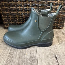 BOGS Amanda Plush Waterproof Slip-On Ankle Rain Boot Womens Size 7 72247-301