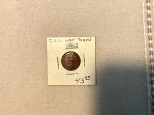 1863 Patriotic Civil War Token First In War Peace Horseman Union For Ever