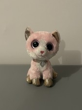 TY Beanie Boos - FIONA the Pink Cat (Glitter Eyes) (6 inch) -